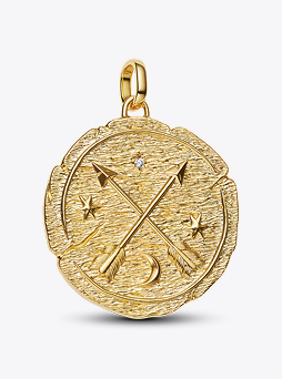 Crossing Arrows Oversized Medallion Charm