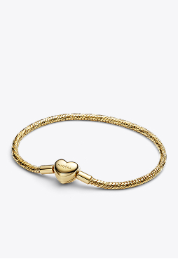 Faceted Snake Chain Bracelet with Heart Lock