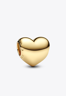 Metallic Red Heart Charm