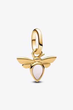 White Bee Mini Dangle Charm