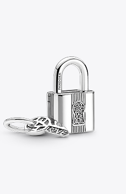 Charm with Padlock and Key