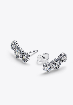 Halo Heart Trilogy Stud Earrings