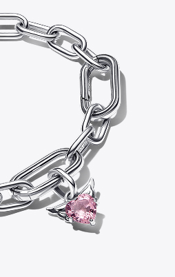 Silver Chain Bracelet with charms