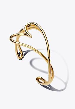 Organically Shaped Heart Bangle