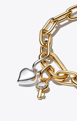 Gold Chain Bracelet with charms