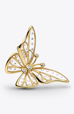 Oversized Butterfly Openwork Charm