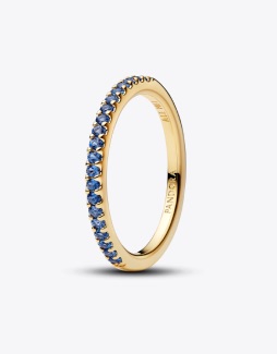 Sparkling Blue Half-Eternity Band Ring 
