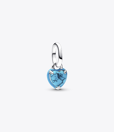 Turquoise Heart Mini Charm with Pendant