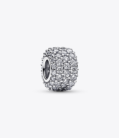 Sparkling Pavé Triple Row Charm