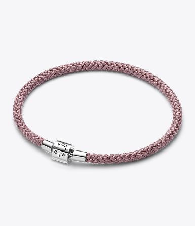 Shimmering Pink Cord Bracelet