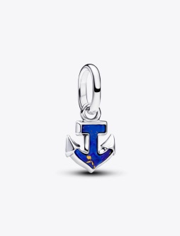 Kék horgony mini függő charm