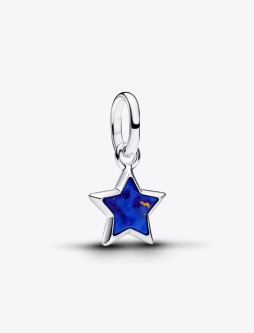 Kék csillag mini függő charm