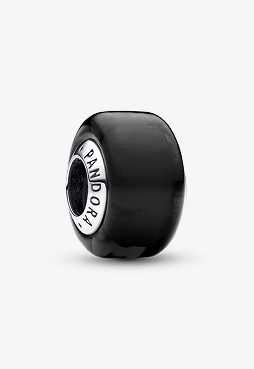 Black Mini Murano Glass Charm