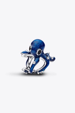 Blue Octopus Charm