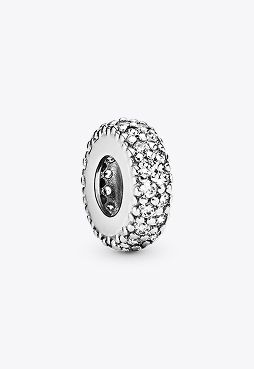 Clear Sparkle Spacer Charm