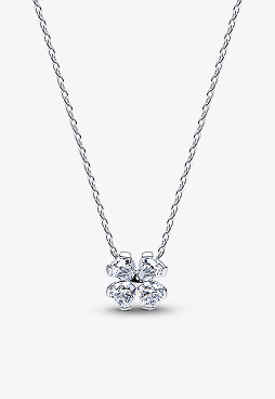 Sparkling Lucky Clover Pendant Necklace
