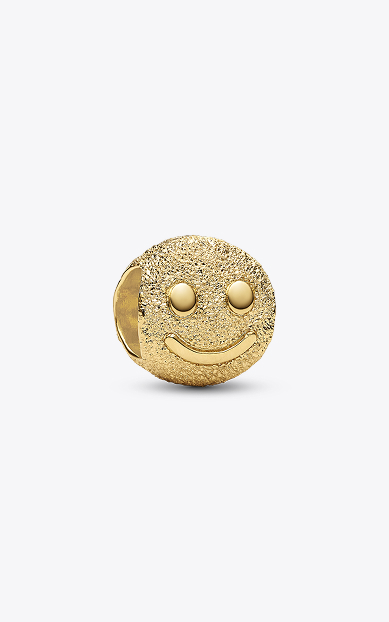 Textured Happy Face Mini Charm