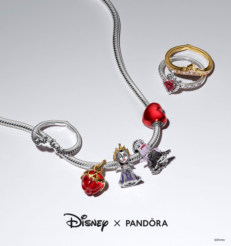 Disney x Pandora Villaintine's charms and rings