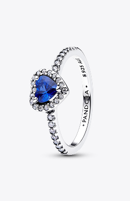 Elevated Princess Blue Heart Ring