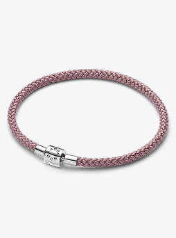 Shimmering Pink Cord Bracelet