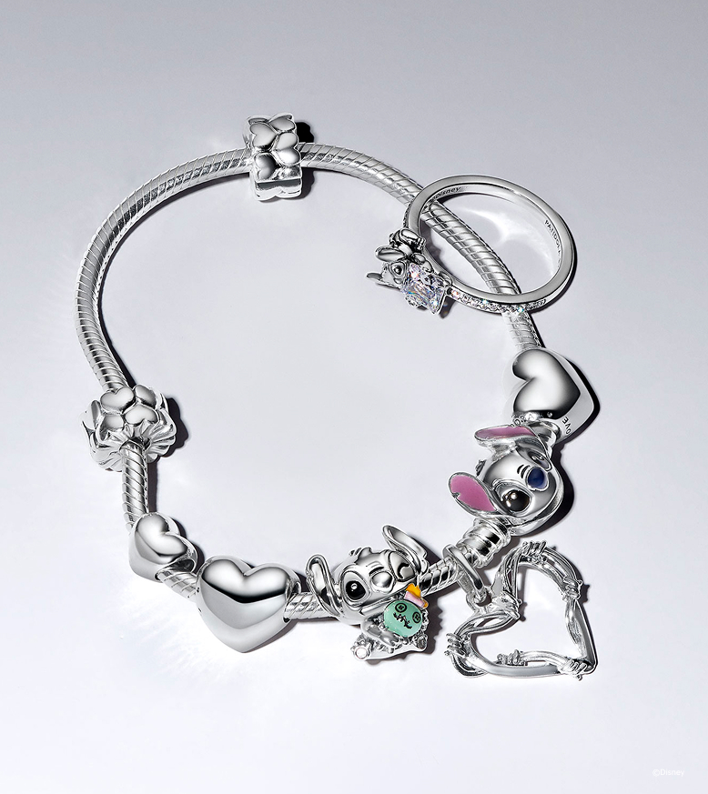 Stitch charms on bracelet