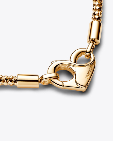 Bracciale Maglia Geometrica con Chiusura a Cuore