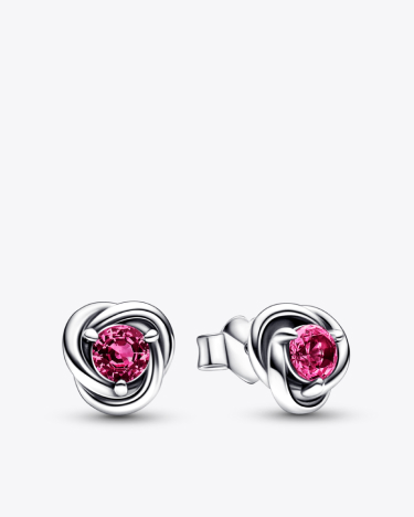 Orecchini Cerchi Eterni Rosa Ottobre