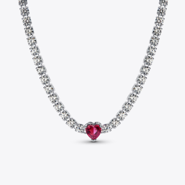 Collana Choker Cuore Rosso