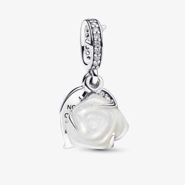 Charm Pendente Rosa Bianca