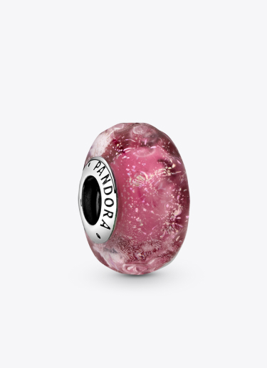 Charm Vetro di Murano Fantasia Rosa