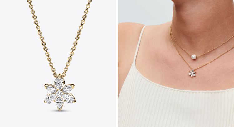 Collana Pendente Herbarium Fiore Luminoso