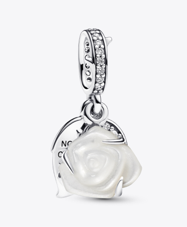 Charm Pendente Rosa Bianca