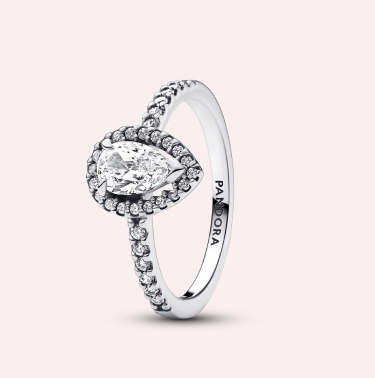 Anello Punto Luce Goccia Grande