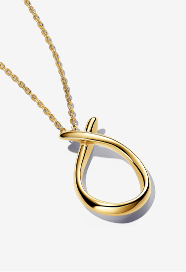 Collana Goccia Linea Sinuosa
