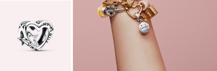 Charm Openwork Cuore con Stella