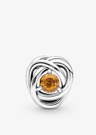 November Birthstone Eternity Circle Charm