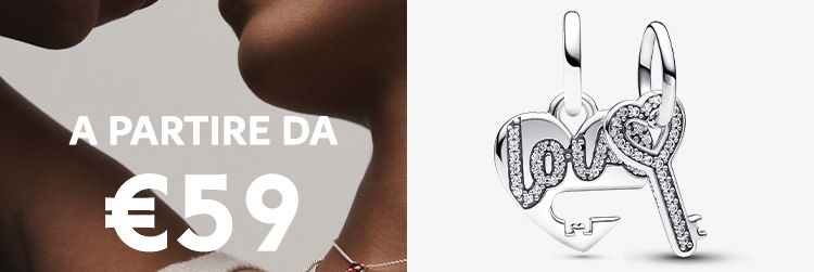 Charm Pendente Divisibile Cuore e Chiave