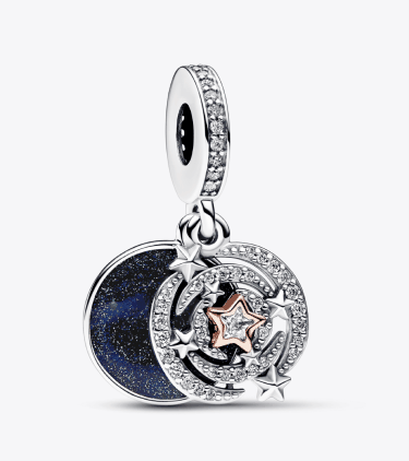 Charm Pendente Cielo con Stelle Cadenti