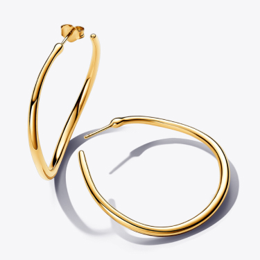 Orecchini Cerchi Aperti 42 mm Linea Sinuosa