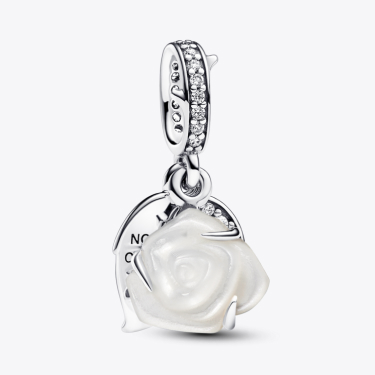 Charm Pendente Rosa Bianca