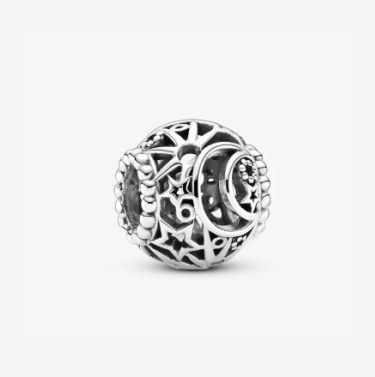 Openwork Sun, Stars & Moon Charm