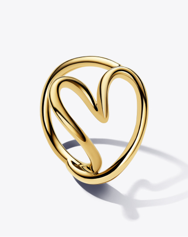 Anello Cuore Linea Sinuosa