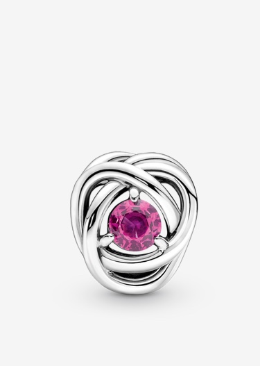 October Birthstone Eternity Circle Charm