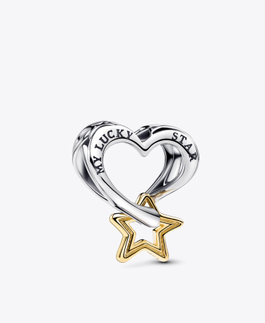 Charm Openwork Cuore e Stella ''My Lucky Star''