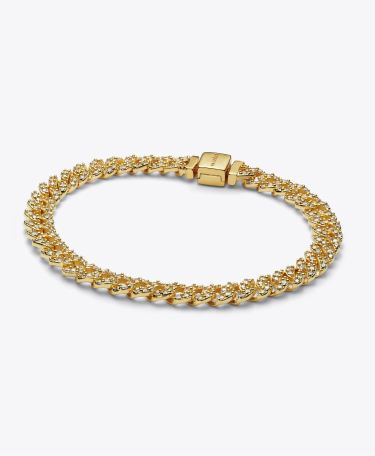 Bracciale Catena Maglia Cubana Pavè