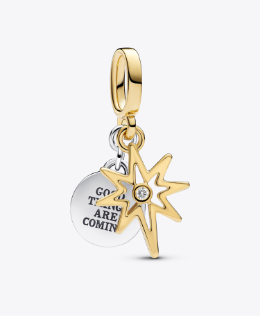 Charm Pendente Stella Polare da incidere con diamante creato in laboratorio