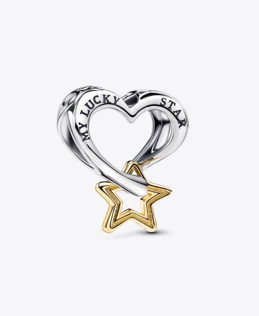 Charm Openwork Cuore e Stella ''My Lucky Star''