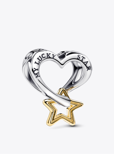 Charm Openwork Cuore e Stella ''My Lucky Star''