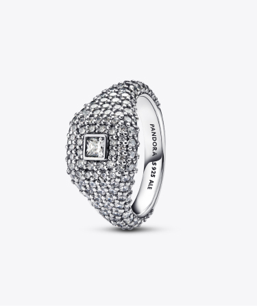 Sparkling Bow Crossover Ring
