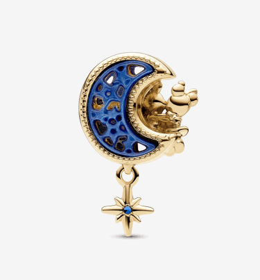 Disney Mickey Mouse & Minnie Mouse Crescent Moon Charm